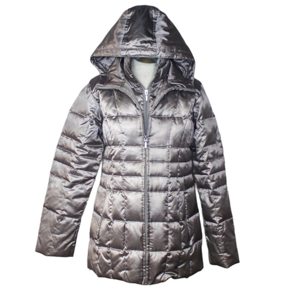 LANDS’ END SILVER GOOSE DOWN JACKET SIZE LARGE 14/16 - Picture 1 of 15